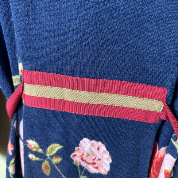ANTHROPOLOGIE Sparrow Fair Isle Floral Sweater with Tie Size Medium - Picture 8 of 11